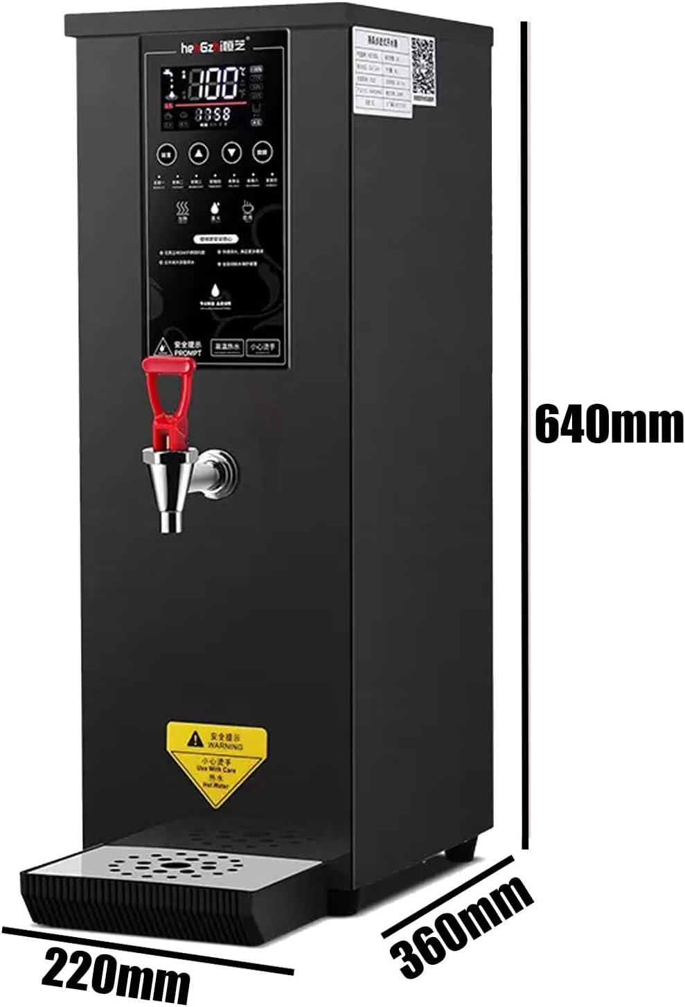 2500W Professional Commercial Electric Hot Water Dispenser with LCD Touchscreen and Built-in Water Purifier