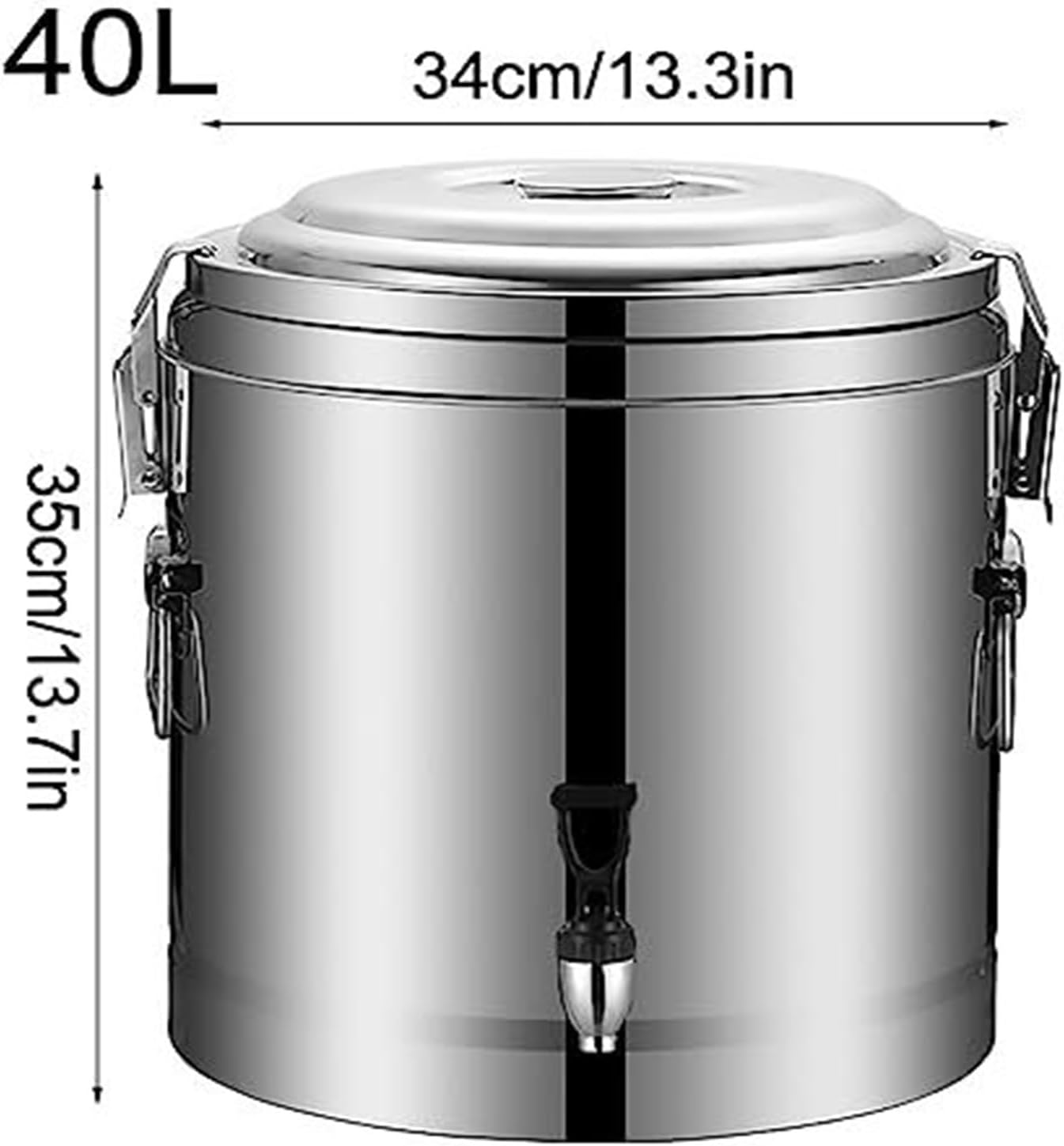Insulated Hot Water Dispenser with Faucet - Stainless Steel Beverage Server, Commercial & Home Use for Coffee, Tea, Parties, Events, Camping - 10L to 80L Capacity Options