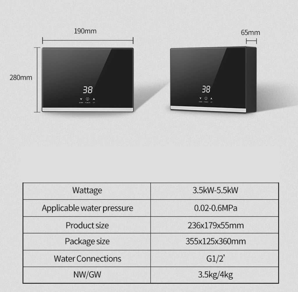 Electric Instant Hot Water Heater Shower Electric Tankless Shower Hot Water Faucet Kitchen Bathroom Instantaneous Water Heater Tap