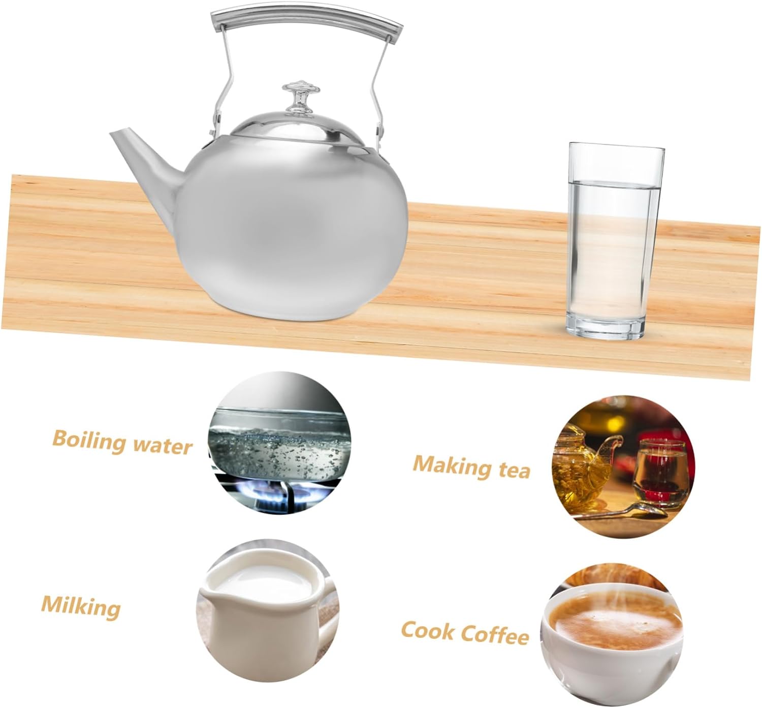 Kettle with Filter Electric Tea Kettle Kitchen Boiling Stainless Steel Tea