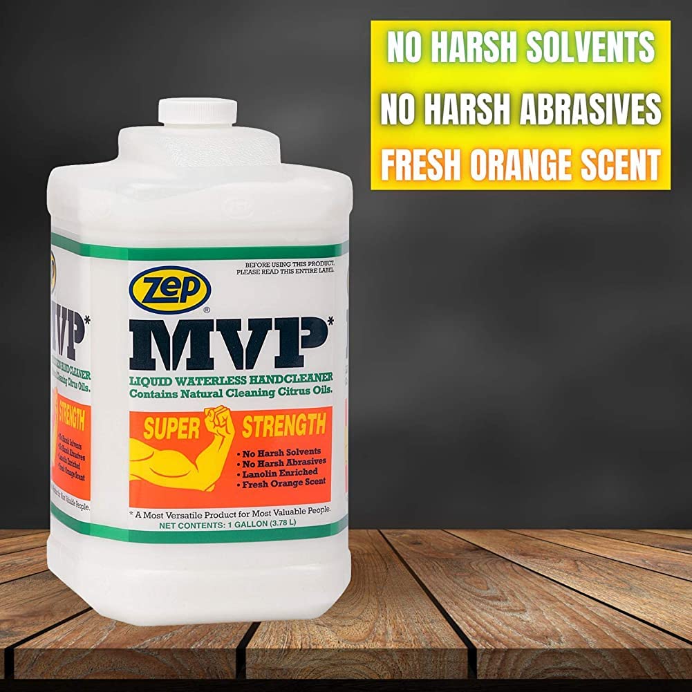 Zep MVP Waterless Hand Cleaner Ultra Wipes Shop Towels - 1 Gal (Case of 4) - 323024 - Quickly Removes Grease & Grime from Your Hands without Water
