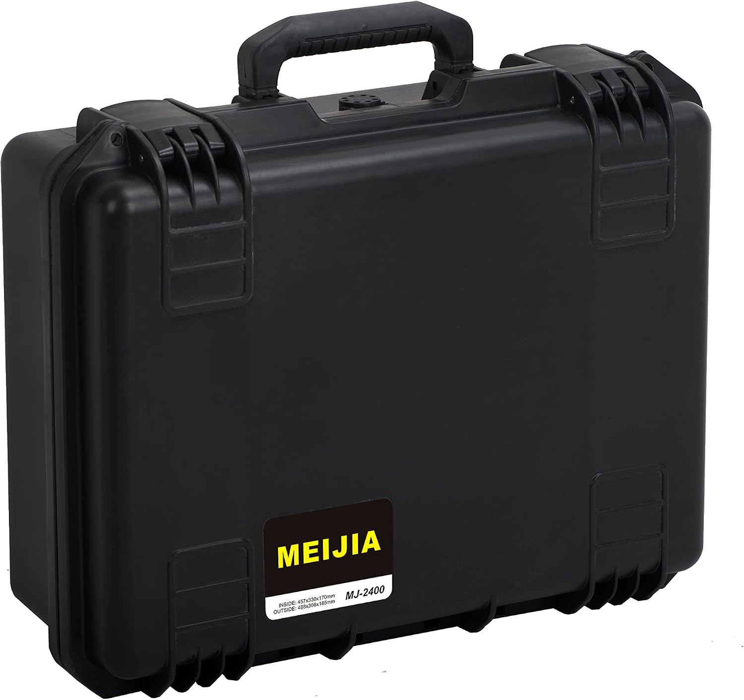MEIJIA Premium Waterproof Hard Compact Camera Case with customizable fit foam,Full Protection with Light&Convenient Design,19.3'x15.25'x7.3'.,Elegant Black