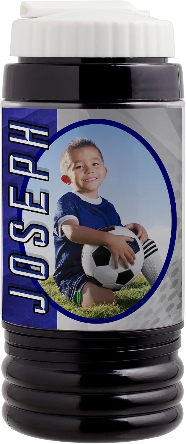 Neil Enterprises, Inc. 15 oz. Black Photo Sports Bottle - Case of 24