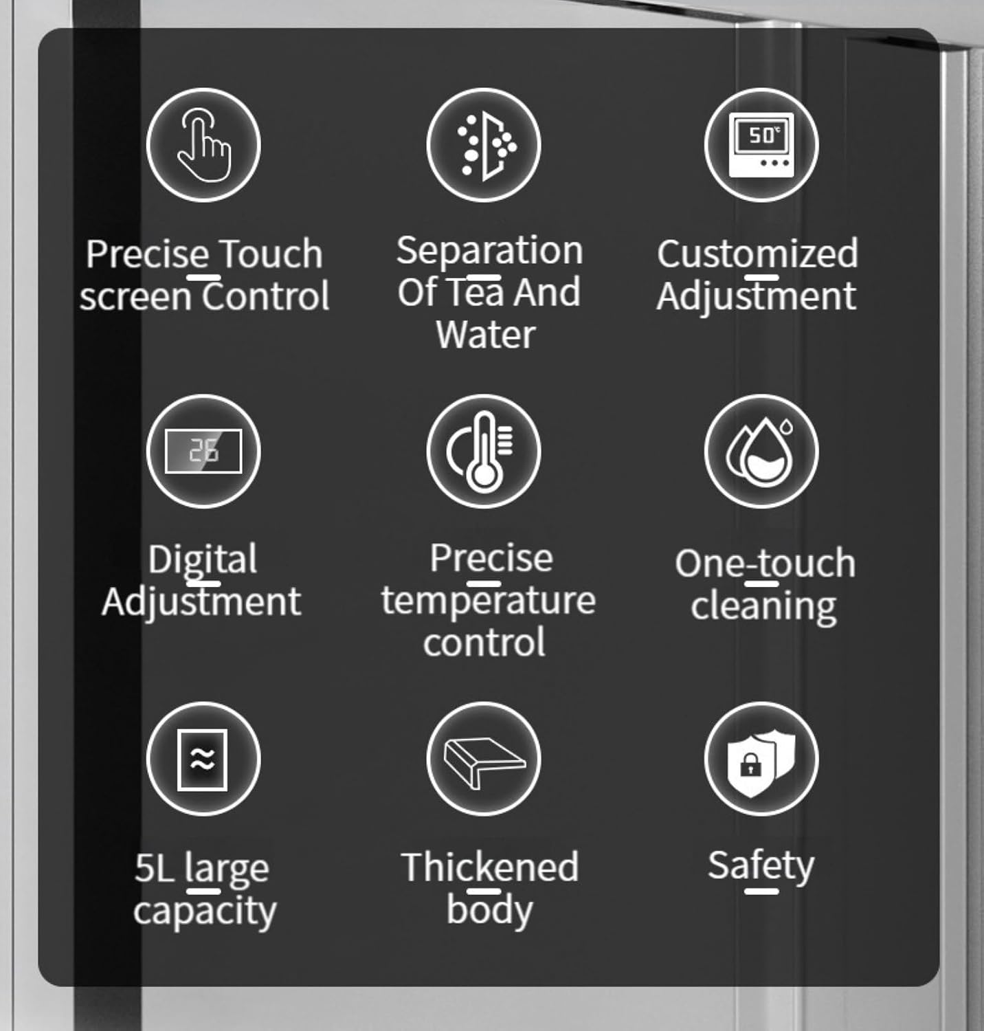 Water Dispenser Electric Instant Hot Tea Dispenser Kettle Boiling Machine Maker Desktop Heater - 5L Household Stainless Steel Drinking Fountain with Temperature Control