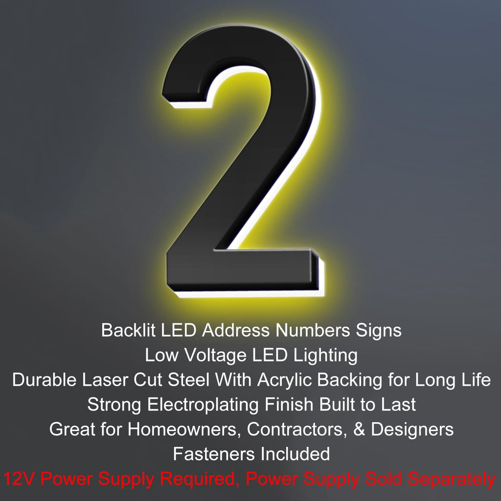18 Inch Backlit LED Illuminated House Numbers For A Modern Home Look Stylish Light Up Address Signs Create A Striking First Impression Home Address Numbers,I