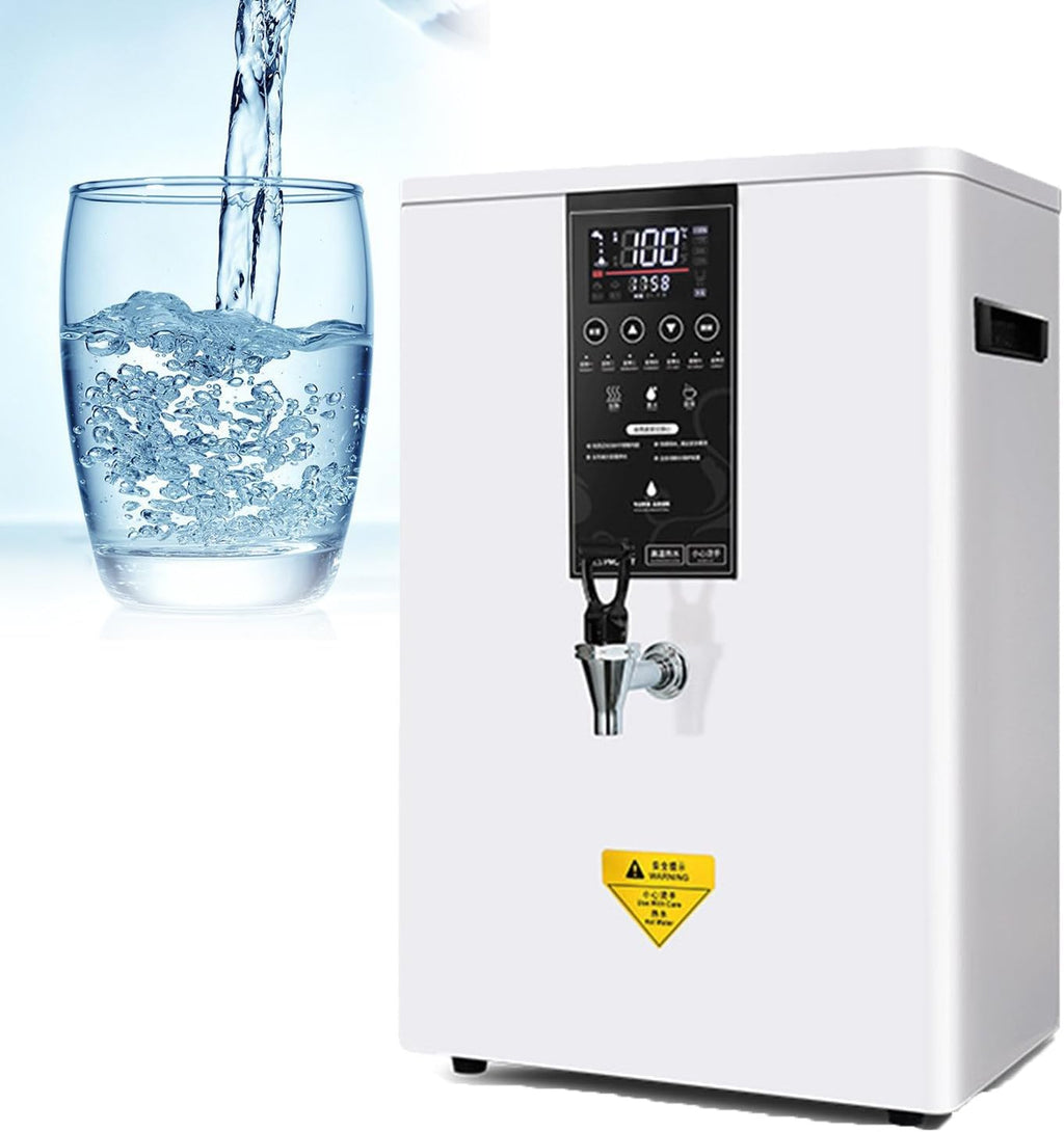 Instant Hot Water Dispenser Automatic, 3000w Commercial Automatic Water Heater with LED Intelligent Control Panel, Wall-Mounted Water Boiler,White-60L