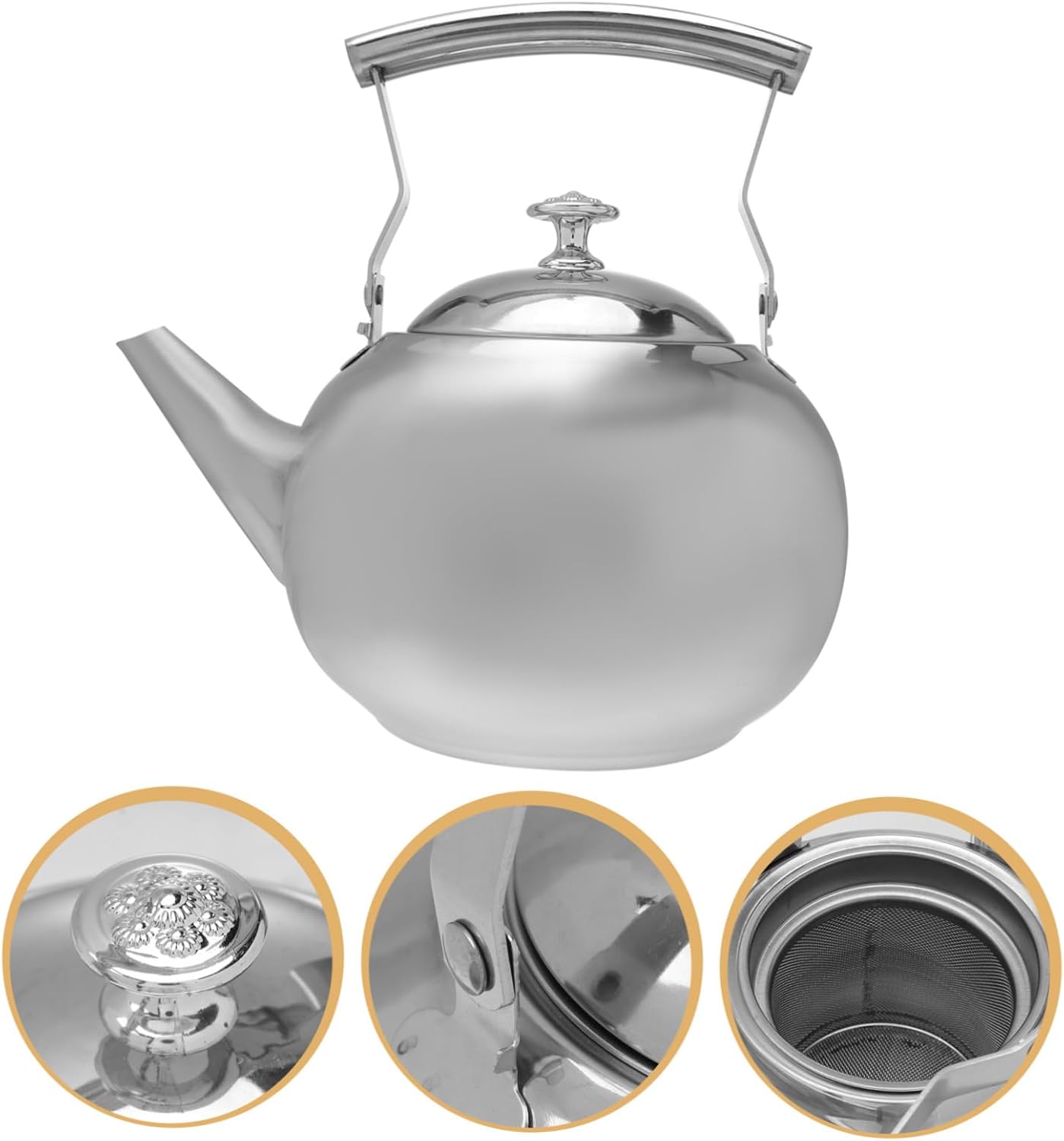 Kettle with Filter Electric Tea Kettle Kitchen Boiling Stainless Steel Tea