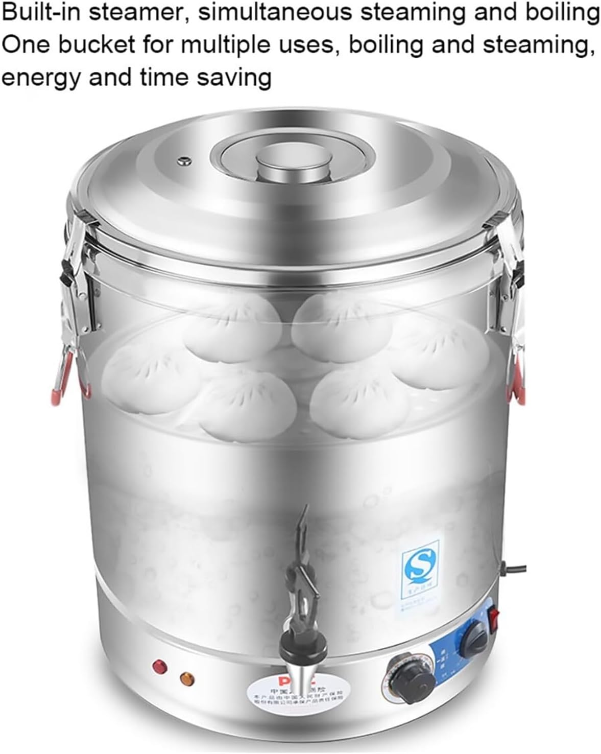 Stainless Steel Commercial Hot Water Urn Dispenser - 40L/50L/60L/70L Large Capacity, Adjustable Temperature Control, Burn-Proof Design for Cafes, Restaurants, Offices, Events & Home Use