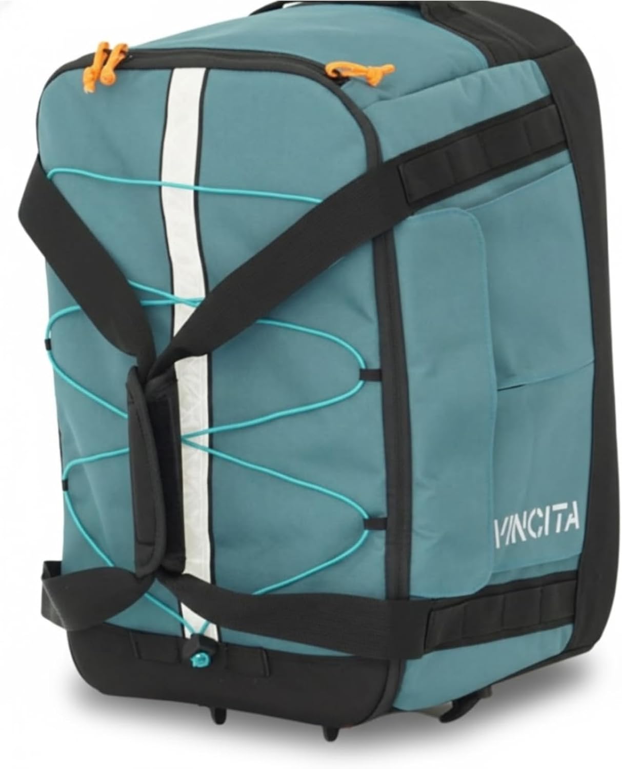 Vincita Voyage B.D.R. 3-in-1 Rear Rack Bag – 37L Backpack, Duffle & Pannier Combo – KLICKfix UniKlip 2.0 Quick Release – Water-Resistant Touring Gear for Folding Bikes. (Blue)