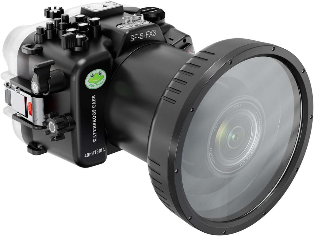 Seafrogs Underwater Housing for Sony FX3 I FX30, [40M/130FT] Waterproof Case Scuba Diving Housing for Sony ILME-FX3 I FX30 +24-70 mm F2.8 GM, FE 16-35mm F2.8 GM, for Sigma 24-70mm F2.8