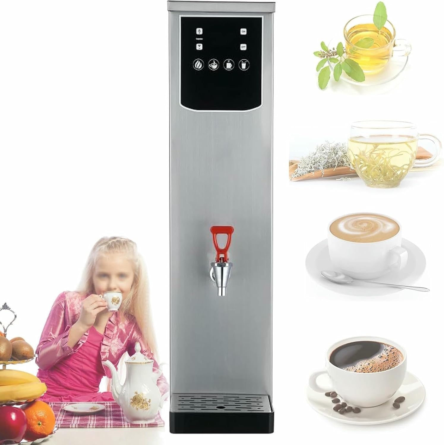 Commercial 20 litres Hot Water Boiler,Instant Water Boiler Lectric Kettles,Fast Boiling Waters,Non Drip Tap,for Staff Canteens,Offices