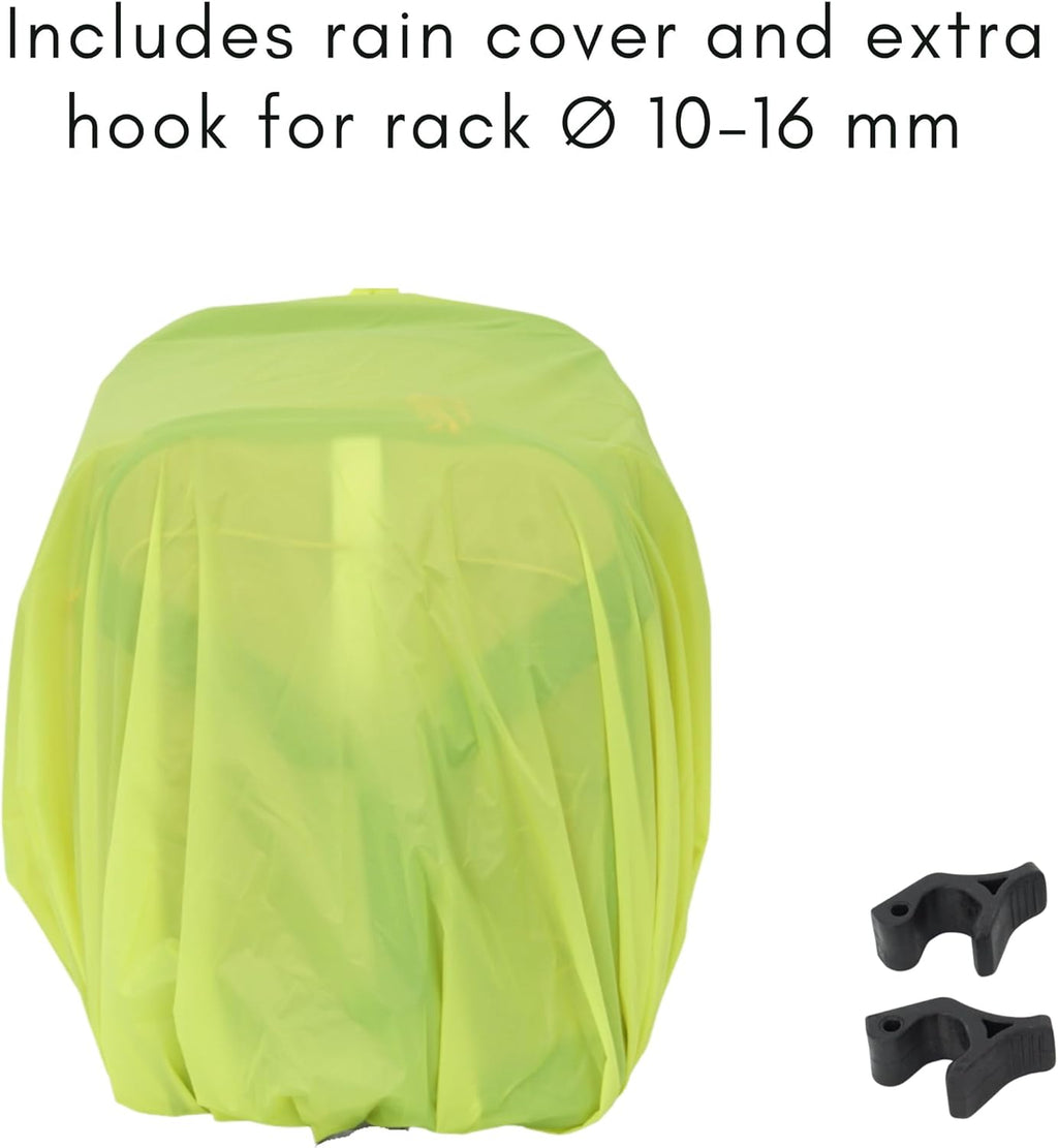 Vincita Voyage B.D.R. 3-in-1 Rear Rack Bag – 37L Backpack, Duffle & Pannier Combo – KLICKfix UniKlip 2.0 Quick Release – Water-Resistant Touring Gear for Folding Bikes. (Grey)
