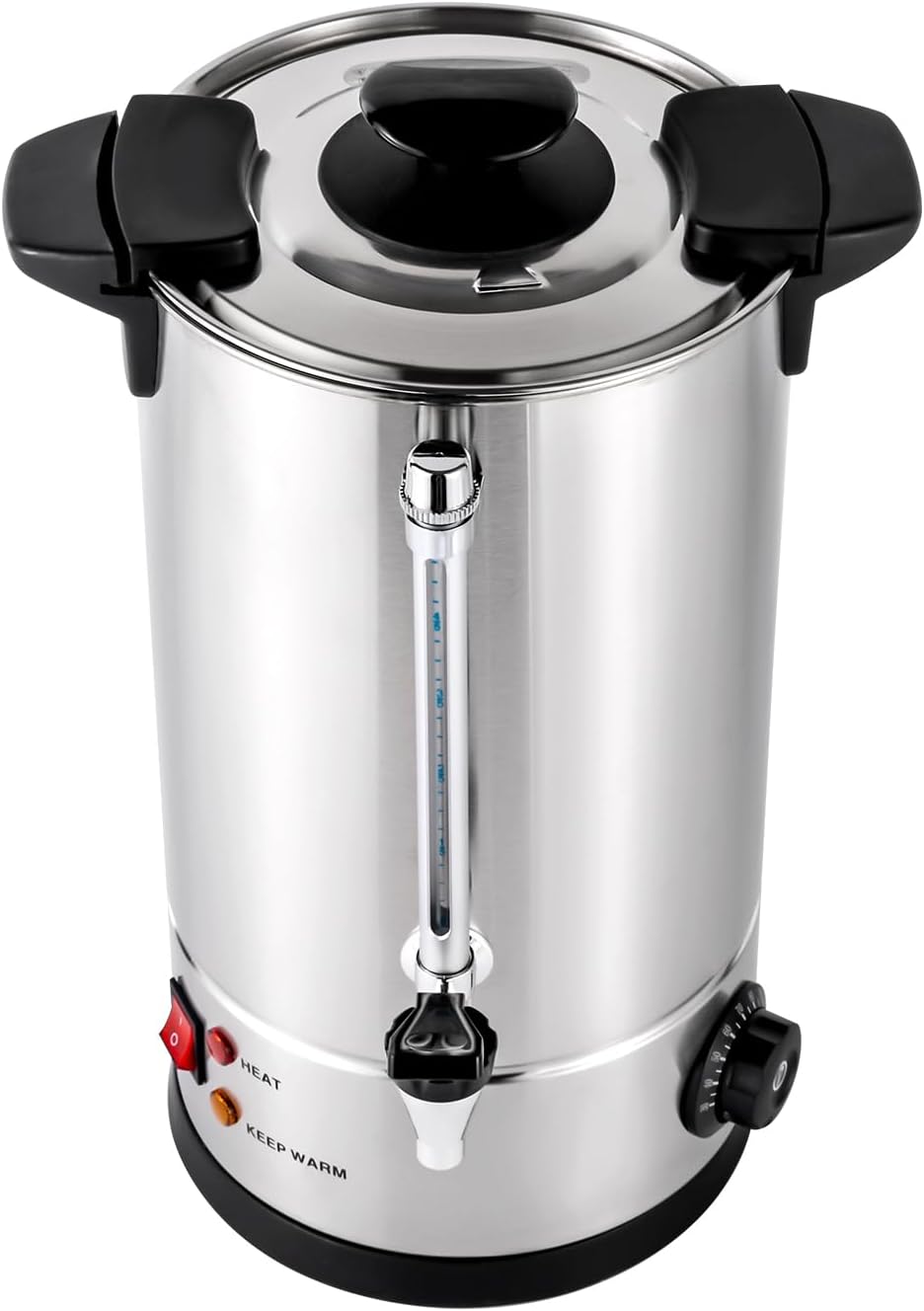 Stainless Steel Electric Coffee Urn, Commercial Coffee Maker and Hot Water Dispenser for Home, Cafes, Buffets, Offices, Hotels, Adjustable 30-110°C
