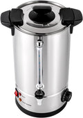 Stainless Steel Electric Coffee Urn, Commercial Coffee Maker and Hot Water Dispenser for Home, Cafes, Buffets, Offices, Hotels, Adjustable 30-110°C
