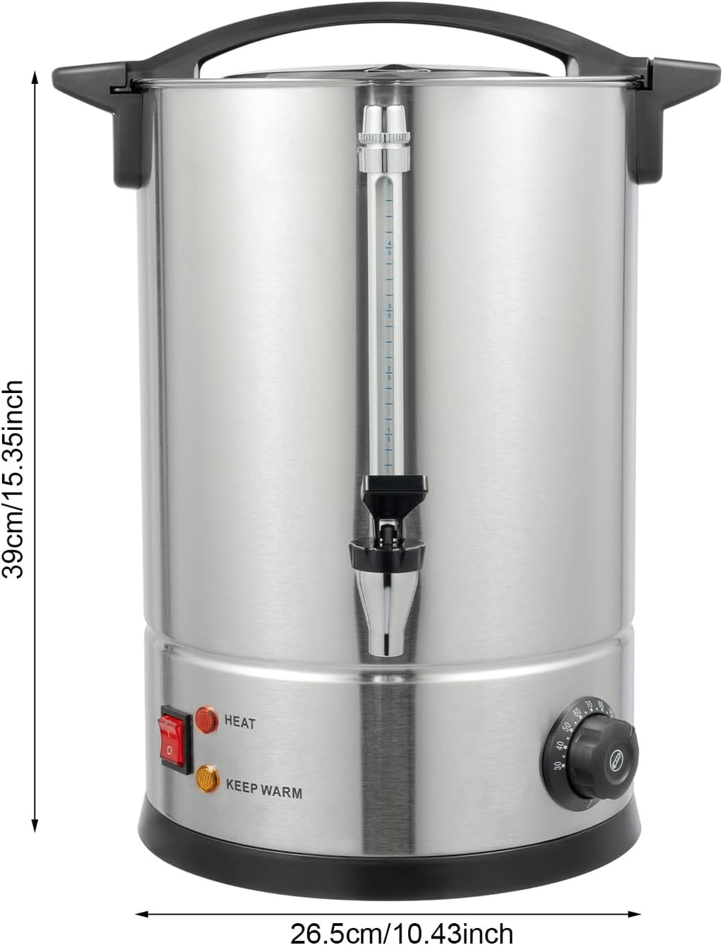 Insulated Beverage Dispenser, 12L Hot Drink Dispenser W/Filter Basket & Spigot, Stainless Steel Hot&Cold Beverage Dispenser for Coffee & Hot tea,Cold Milk,Water,Juice