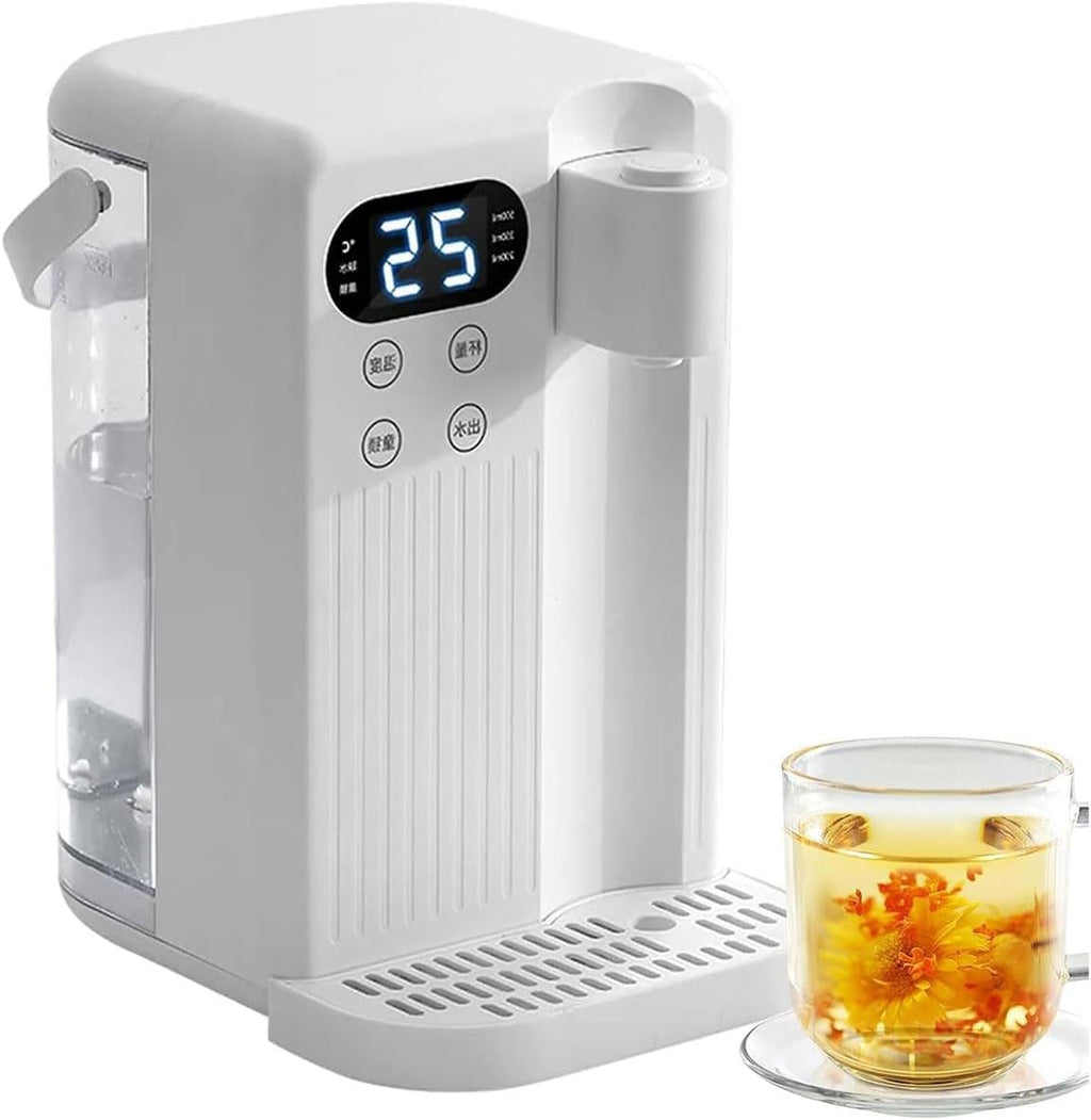 Electric Instant Hot Water Dispenser, 2000W Boiling Kettle with 3L Water Tank, 12 Gear Water Temperature and 8 Gear Water Volume Control, 3 Seconds Quick Heating Black,White