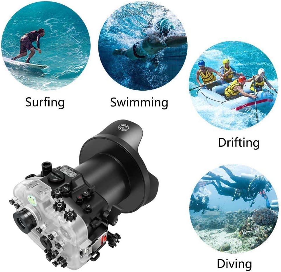 Seafrogs Underwater Housing for Sony A7M4 A7 IV + WA005-A 6 Inch Dome Port Kit [40M/130FT] Waterproof Case for Sony Alpha7 IV (ILCE-7M4 a74) +28-70mm F3.5-5.6, 24-70mm F2.8 GM Lens