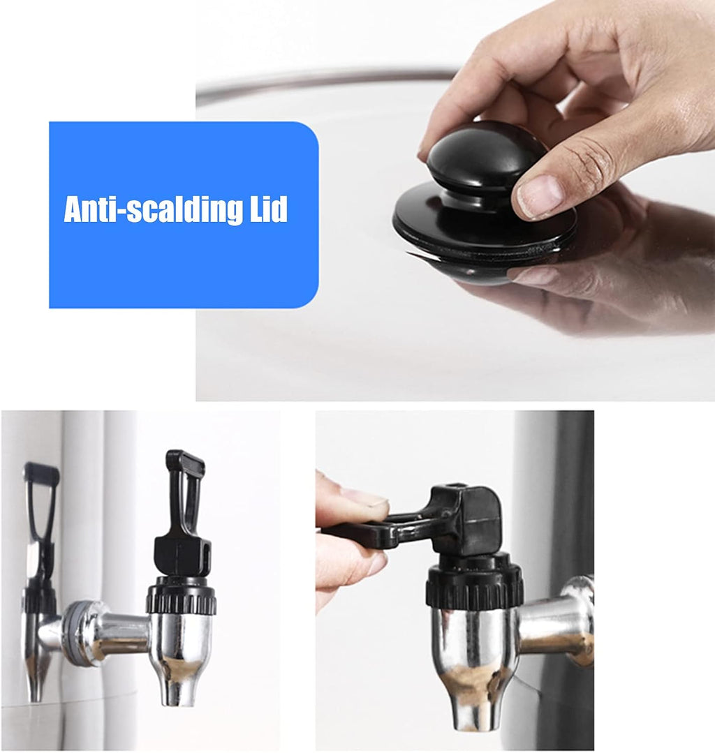 Commercial Stainless Steel Catering Urn - Large Capacity Hot Water Boiler & Coffee Dispenser for Office, Events & Parties - Durable, Efficient, Ideal for Tea & Beverage Service