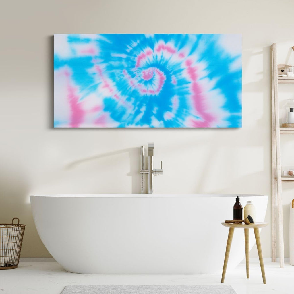 Erosebridal Tie Dye Blue Large Wall Decor 58'x29' | Swirl Bathroom Wall Art Boho Artwork Posters Bohemian Gypsy Watercolor Poster Print