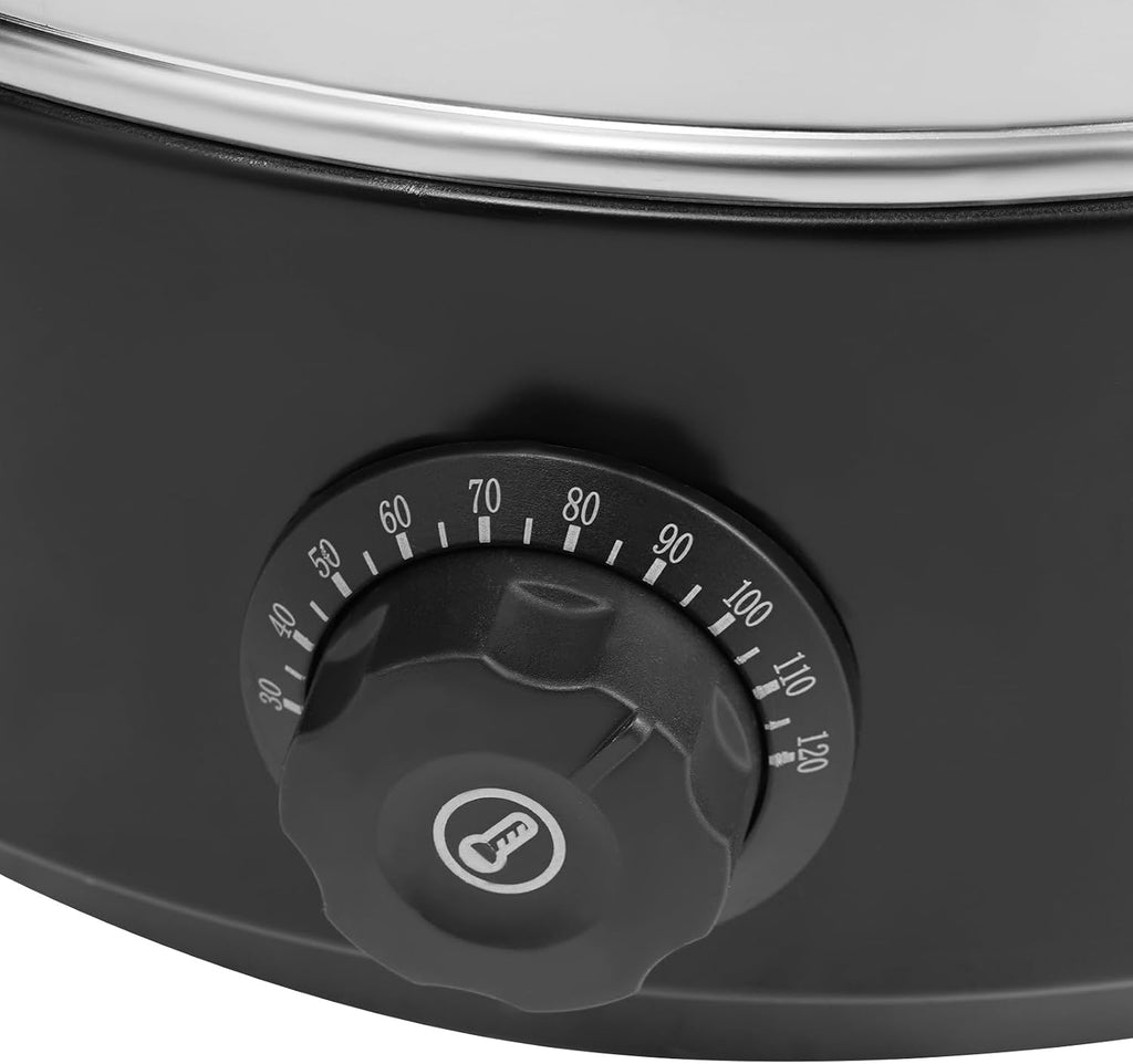 Commercial Hot Water Dispenser, 5 Gallon Stainless Steel Electric Heat Preservation Bucket, Large Hot Coffee Dispenser for Buffet, Hotel, Restaurant, Adjustable Temperature 86-230 ℉ (Black)