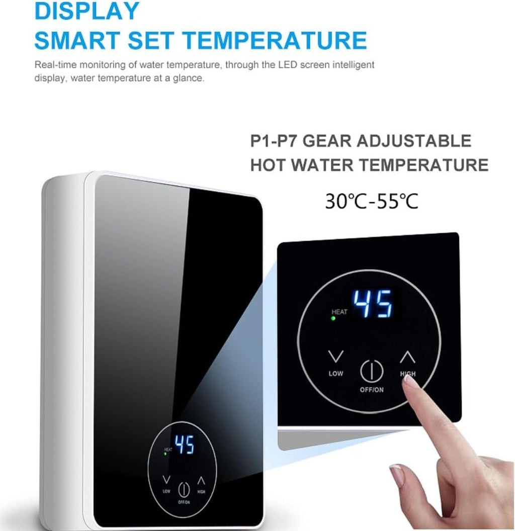 Electric Instant Hot Water Heater Shower Electric Tankless Shower Hot Water Faucet Kitchen Bathroom Instantaneous Water Heater Tap