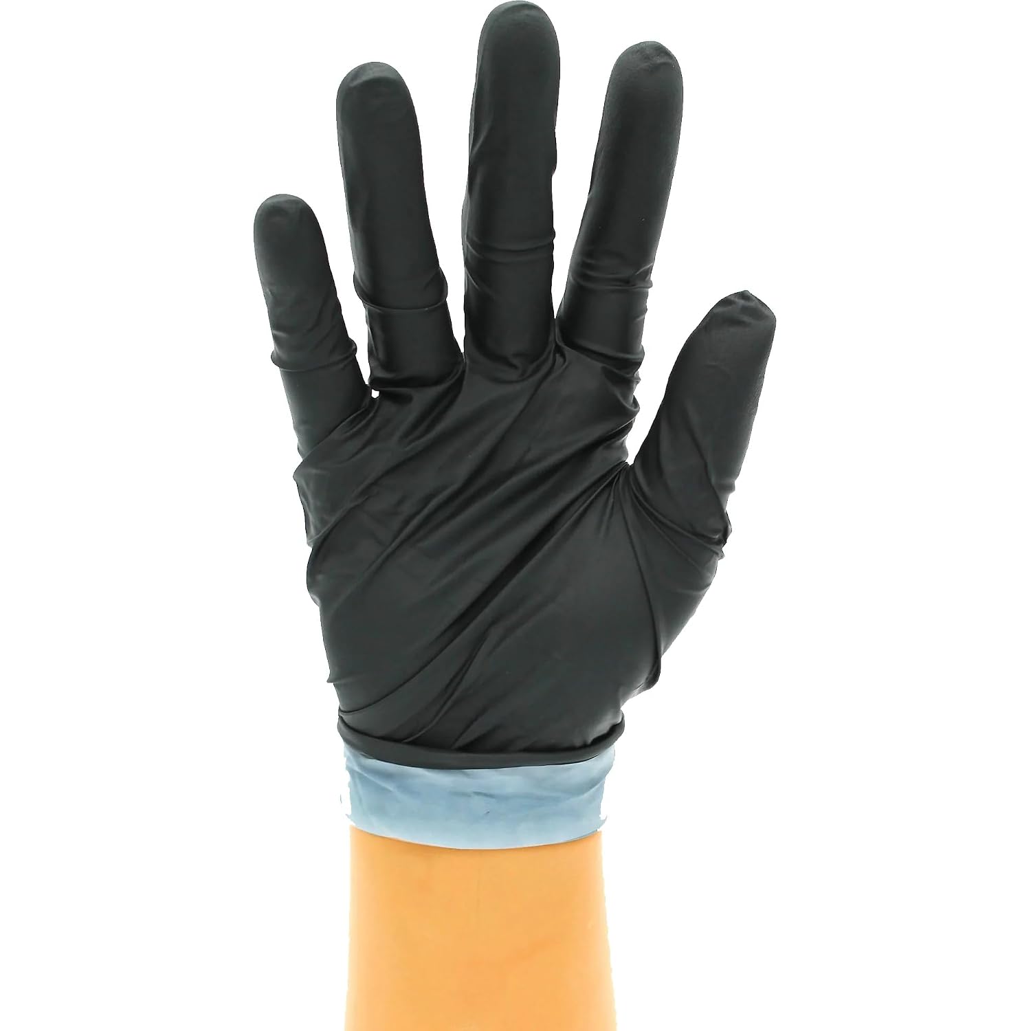 TopGrip 7 Mil Heavy-Duty Two-Layer Black Nitrile Disposable Exam Gloves, Textured Grip, Powder-Free, Chemical-Resistant (Case/1000, Small)