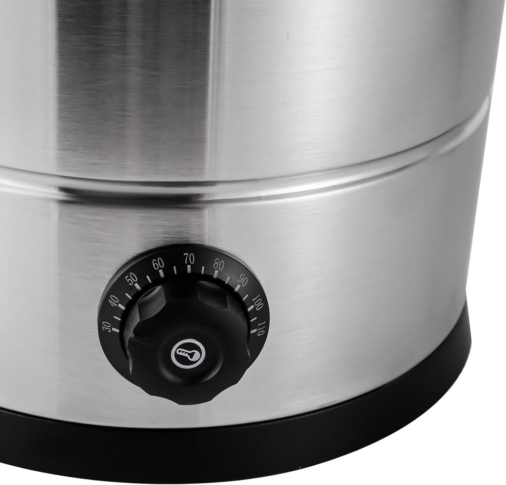 100 Cup Hot Water Urn, 15 L/3.96 gal Commercial Electric Water Boiler and Warmer, Stainless Steel Instant Hot Water Dispenser with Adjustable Temp for Office & Catering,10L/2.64gal,A