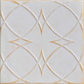 À LA MAISON CEILINGS R82 Circles and Stars Foam Glue-up Ceiling Tile (128 sq. ft./Case) Pack of 48 White Washed Gold