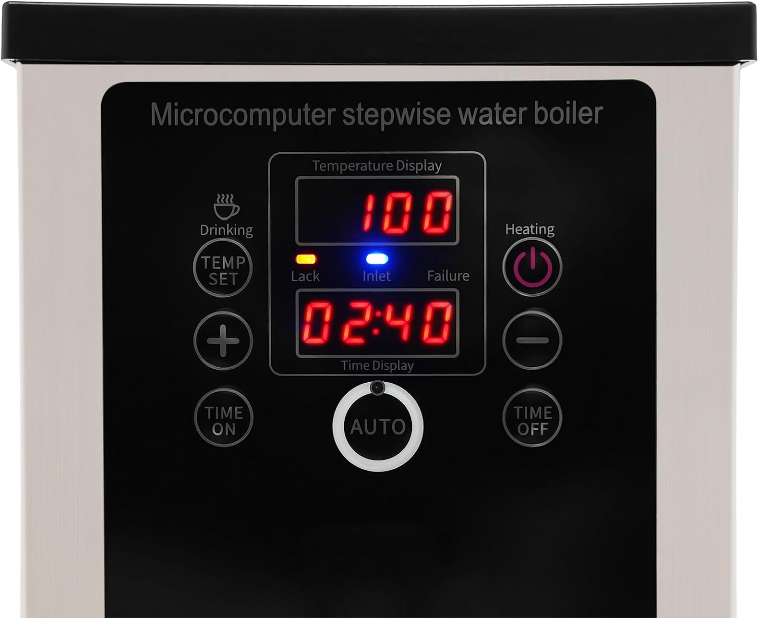 Water Boiler Eletric Commercial,10L Hot Water Dispenser with Smart Digital Display and Timing 2500W 12-Min Rapid Heating for Restaurant, Hotel, Office