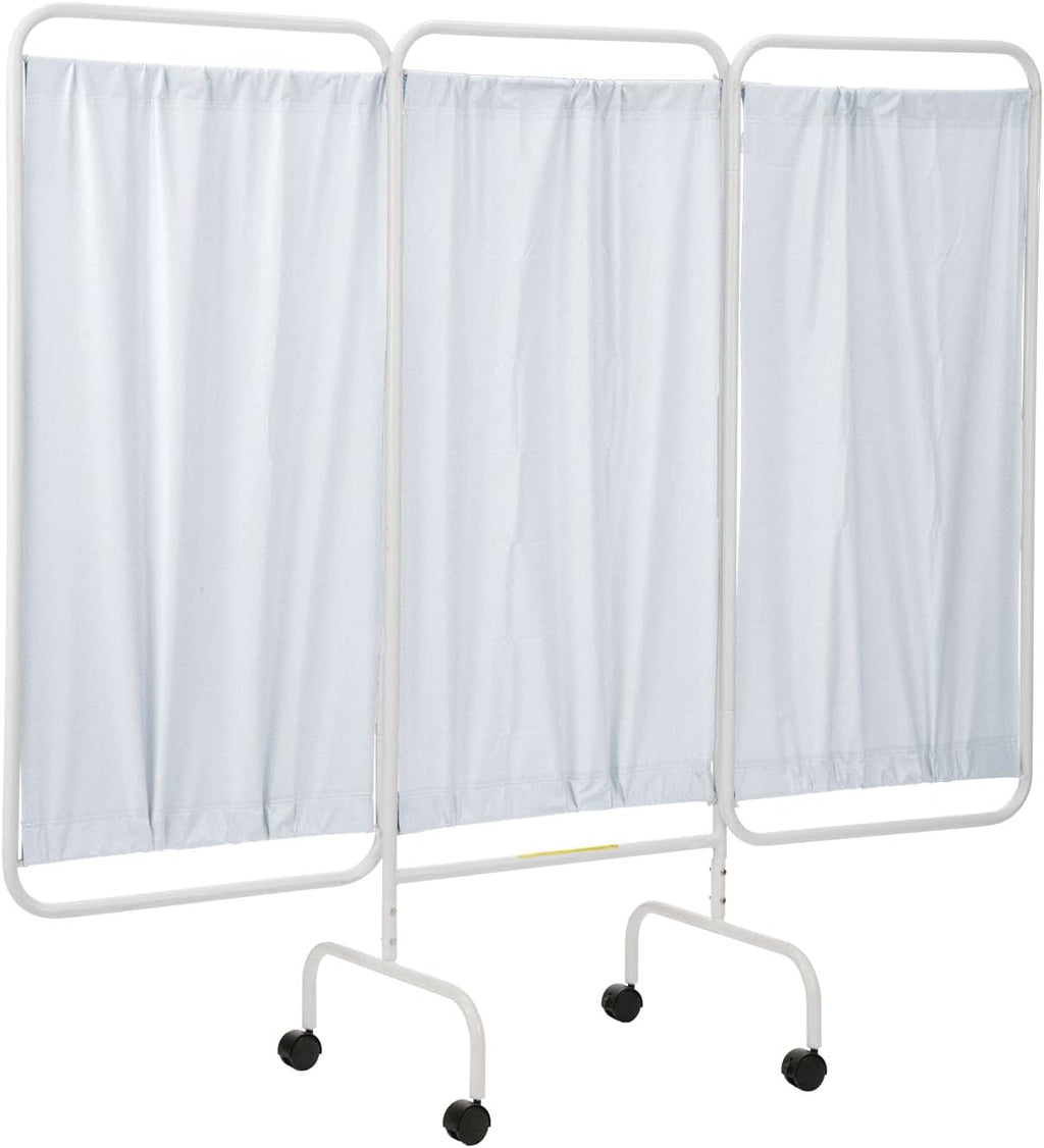 R&B Wire PSS-3CUS, 3 Panel Mobile Medical Privacy Screen, Made in USA (White)