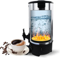 50 Cup Electric Hot Water Pot Urn, 1500W Dispenser Instant Coffee Milk Tea Boil Dry Protection Even Heating Throughout Chassis Stainless Steel Hot Water Boiler Urn for Party Commercial/8L