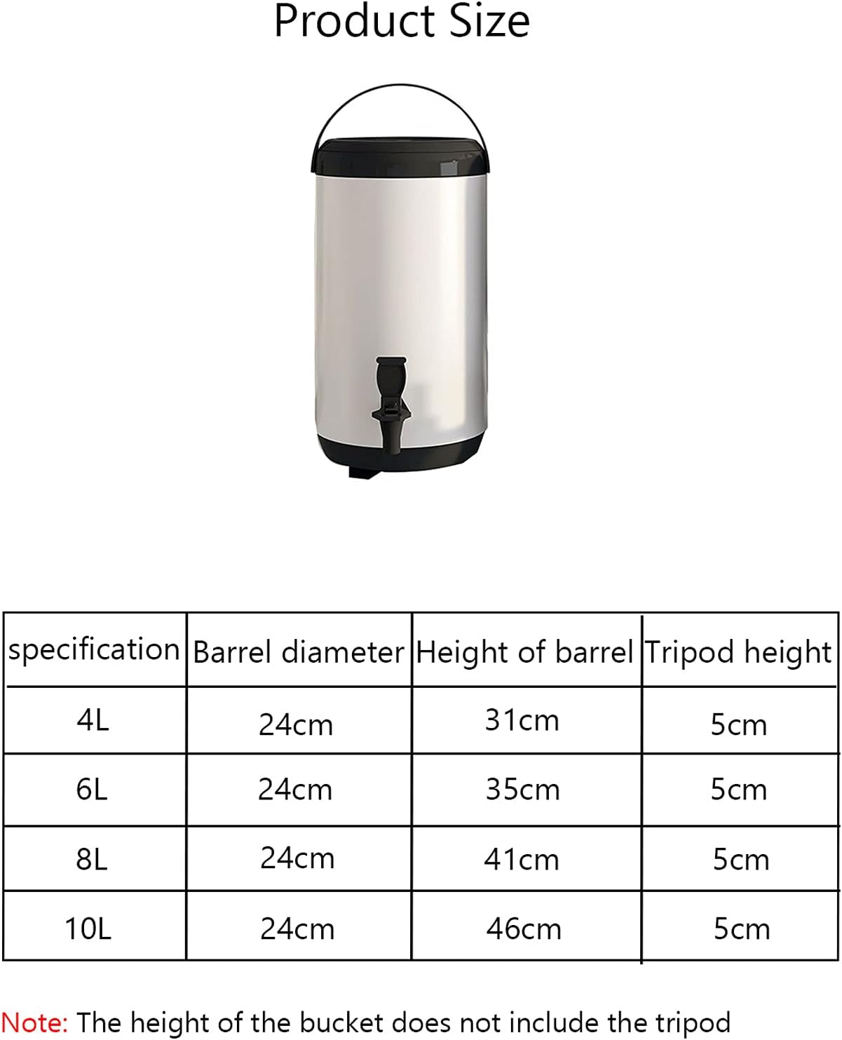 Drink Dispenser Beverage Dispenser with Tap, Commercial Hot Water Dispenser Insulation Container for Milk Tea Mulled Wine Coffee Urn with Foldable Stand Keep Warm for 6-8 Hours for Parties