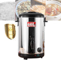 Commercial Coffee Boiler Large Groups,Electric Hot Water Urn,Double Wall Stainless Steel,Insulated Beverage Server/Dispenser in Black (Black 10L)