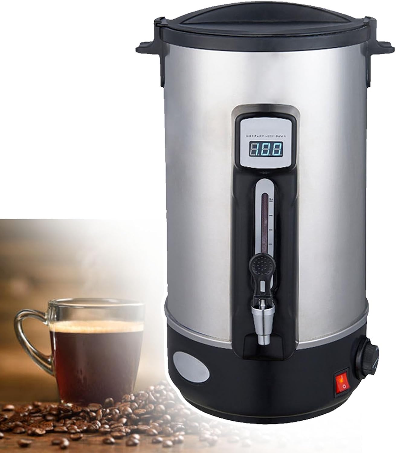 Double Wall Stainless Steel Insulation Bucket, Electric Hot Water Dispenser, Independent Switch & Temperature Controller, Suitable For Boiling Water, Brewing Tea, Hot Milk