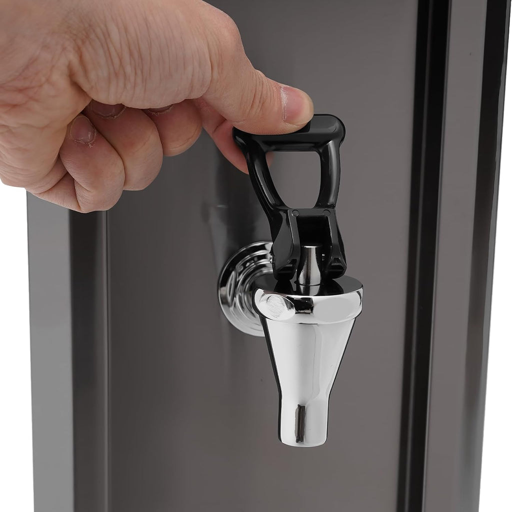 Hot Water Dispenser 10L/2.64 Gal Commercial Hot Water Machine 1800W Electric Water Boiler Warmer with Inlet Pipe Commercial Water Boiler for Cafe, Milk Tea Shop, Restaurant