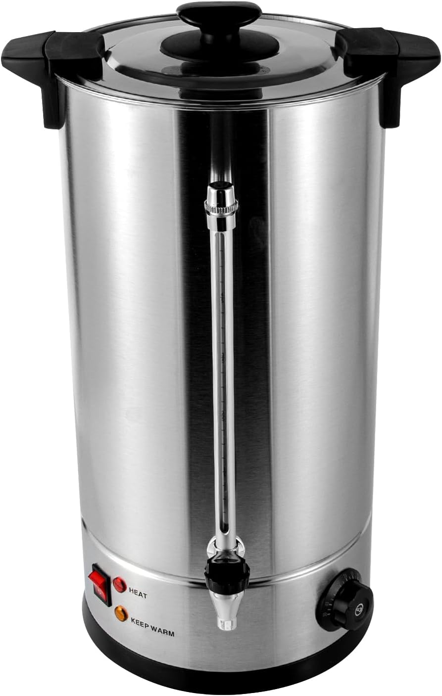 Commercial Coffee Maker, 25L/6.6Gal 110V 1.4KW Stainless Steel Coffee Urn Coffee Dispenser Hot Water Urn for Home, Party, Office, Wedding