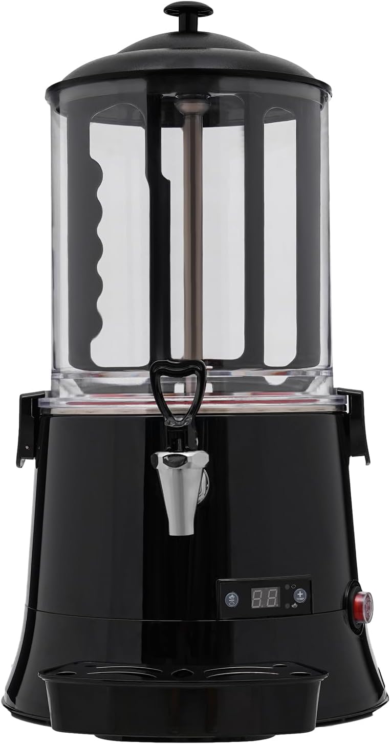10L/2.64Gal Hot Chocolate Machine Maker,400W Electric Commercial Drinking Hot Chocolate Dispenser with Lock Latch,86-194℉ Tabletop Beverage Warmer for Heating & Mixing Chocolates Coffee Milktea