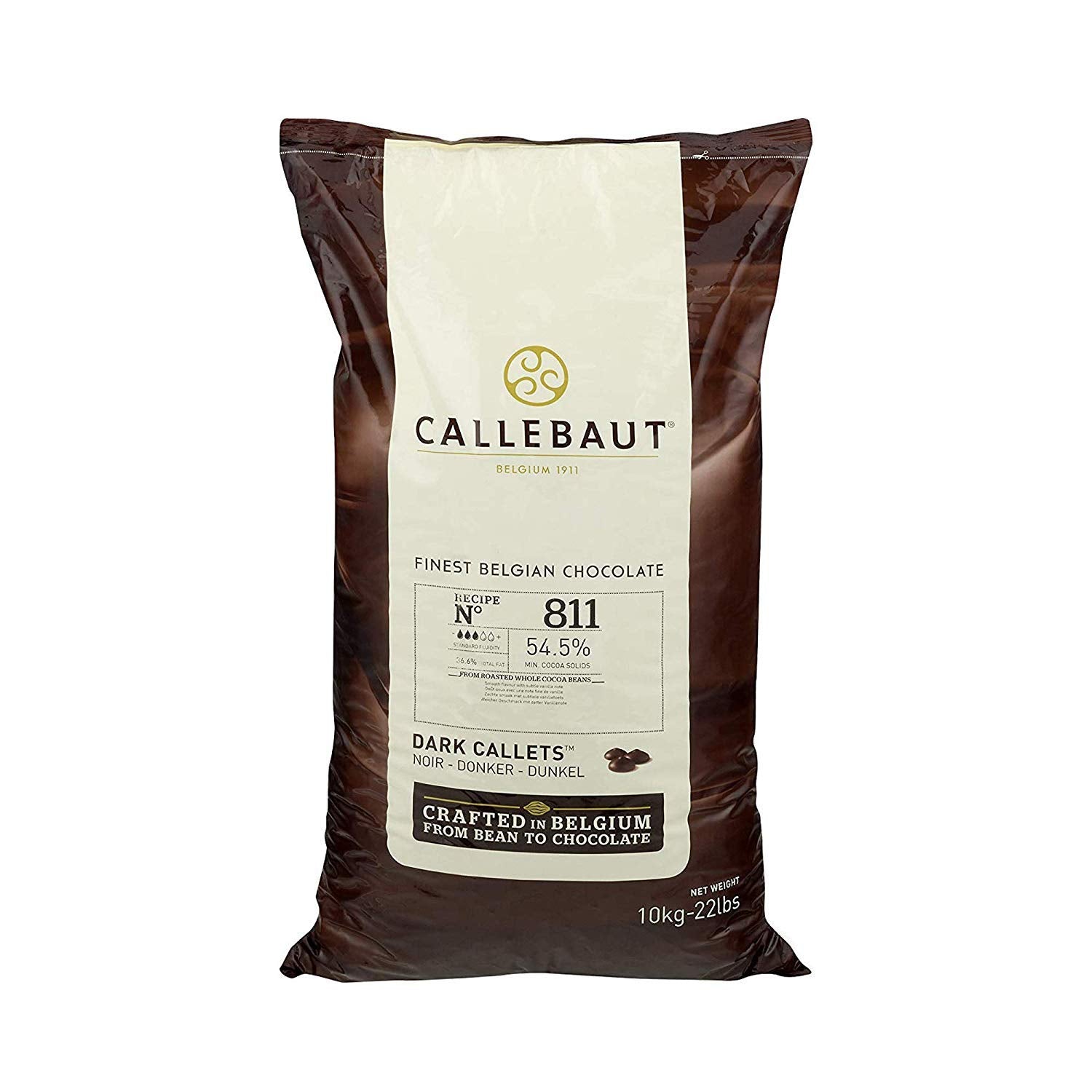 Dark Couverture 54.5% - Callets - 22 Lbs, Gluten Free, Kosher