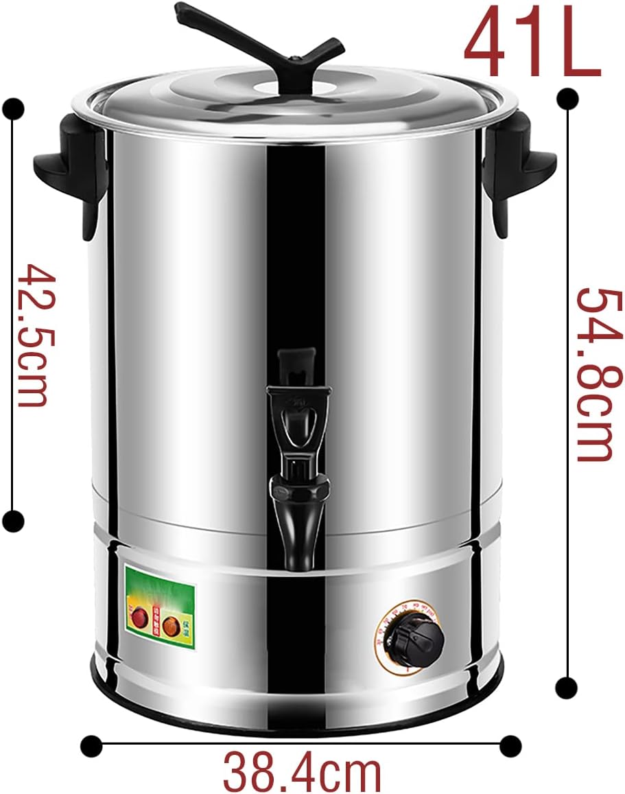 Commercial Electric Catering Urn, 1800W Catering Hot Water Urnboiler, 30-110°C Temperature Control Knob, for Brewing, Buffet,41L