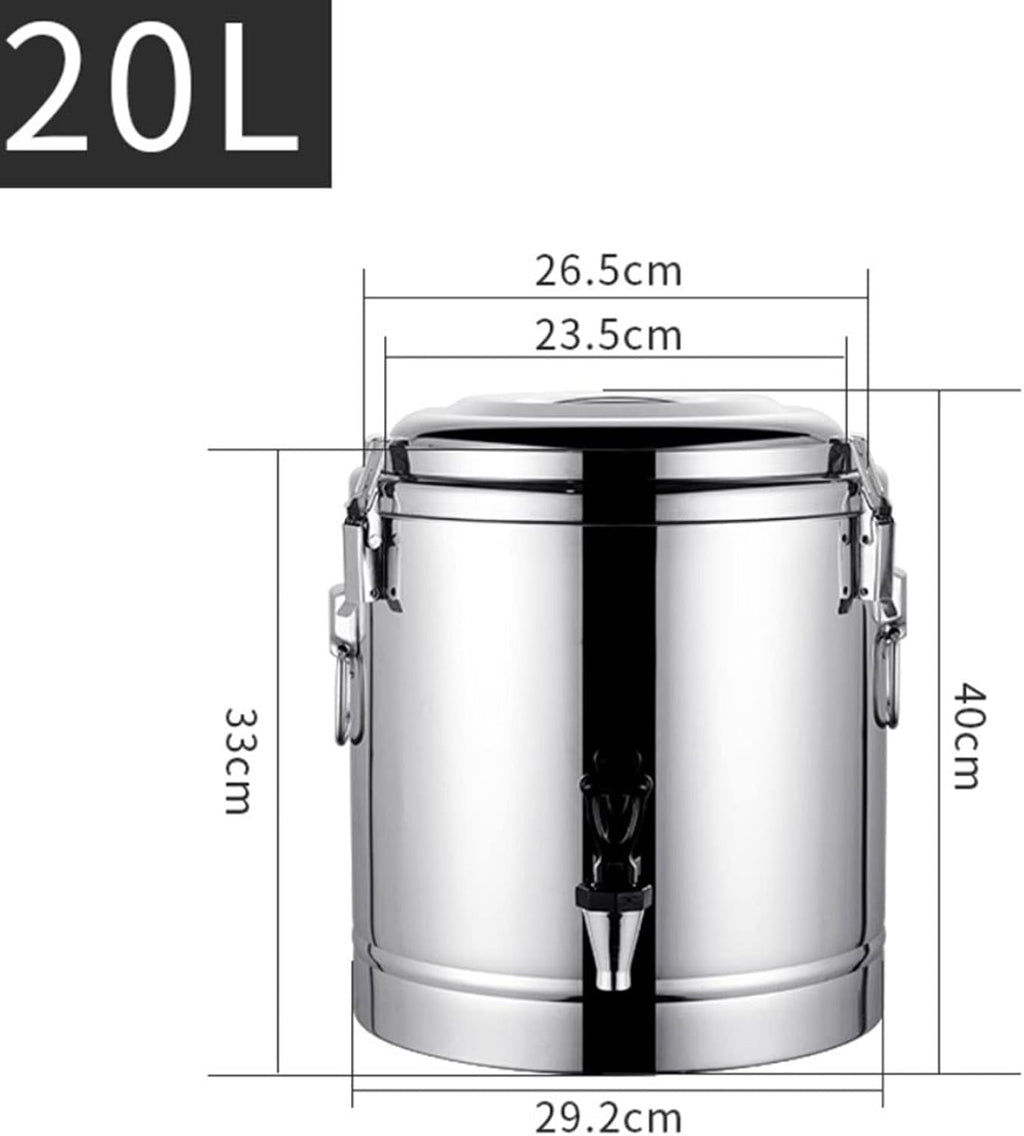 Drink Dispenser Beverage Dispenser Hot Water Dispenser Insulated for Tea, Tea Ice Bucket Beverage Warmers Drink Dispenser Stainless Steel Urn for Coffee Water for Parties buffets Hotels