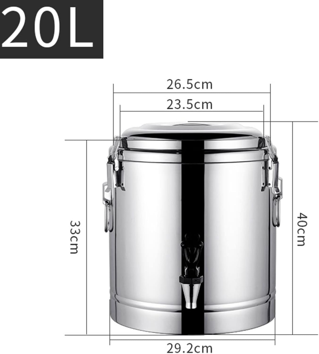Drink Dispenser Beverage Dispenser Hot Water Dispenser Insulated for Tea, Tea Ice Bucket Beverage Warmers Drink Dispenser Stainless Steel Urn for Coffee Water for Parties buffets Hotels
