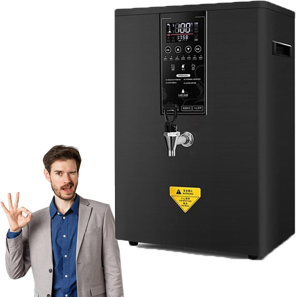 Hot Water Dispensers Commercial Water Boiler Electric Warmer Hot Water Machine Stainless Steel 50L(13gal)/Hour 60L(16gal)/Hour 80L(21gal)/Hour Step-Heating Temperature Control,White-60L