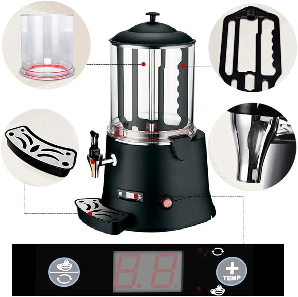 YUCHENGTECH 10L Commercial Hot Chocolate Maker Upgrade Machine Hot Chocolate Dispenser Warmer for heating Chocolate Coffee Milktea CE Certification 100-120V (10L)