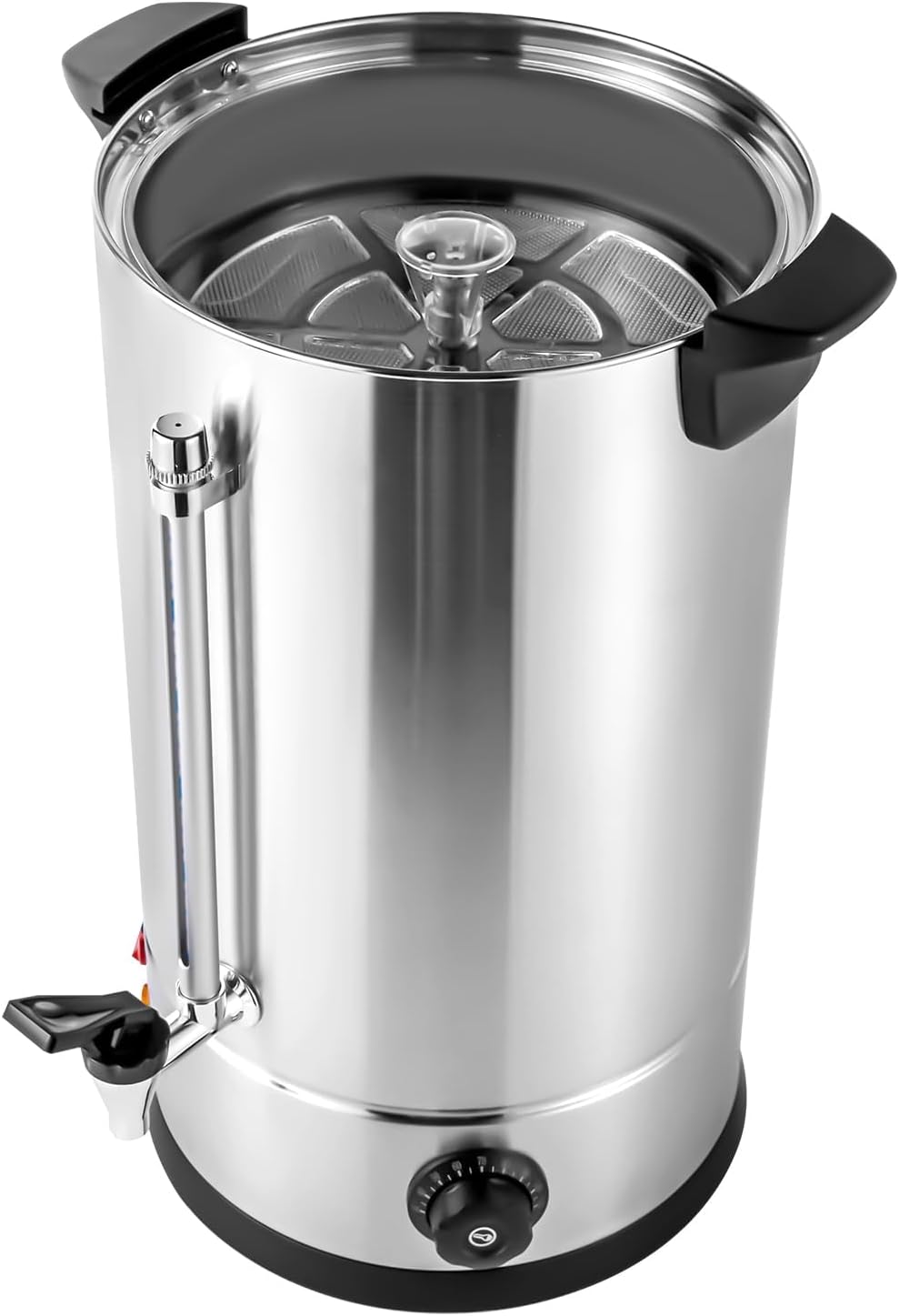 100 Cup Hot Water Urn, 15 L/3.96 gal Commercial Electric Water Boiler and Warmer, Stainless Steel Instant Hot Water Dispenser with Adjustable Temp for Office & Catering,8L/2.11gal,A