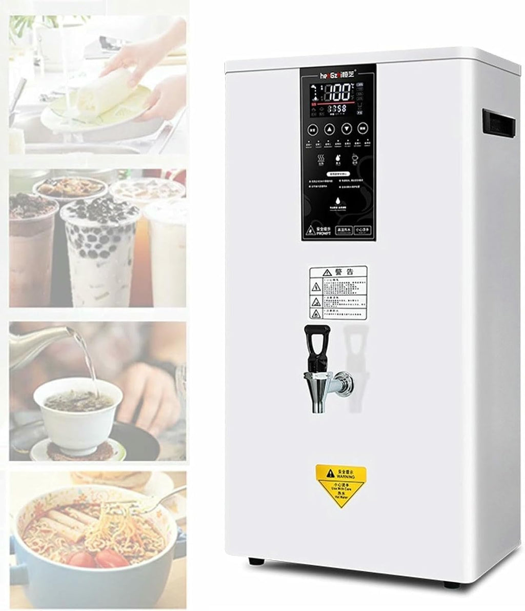 Commercial Hot Water Dispenser, 80L/H Wall-Mounted Automatic Hot Water Pot with LCD Display, 3000W Multifunctional Drinking Water Equipment for Restaurants, Coffee Shops, Bars