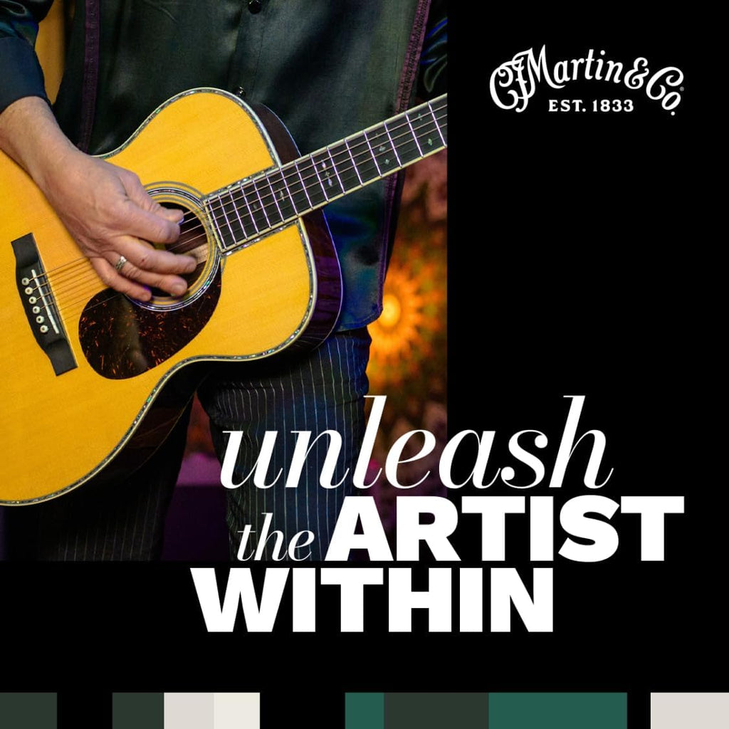 MARTIN Chrome Barstool – Swivel Guitar Stool with Black Seat and Chrome Base | 24.25'' Height | Music Room, Studio, or Home Bar Seating