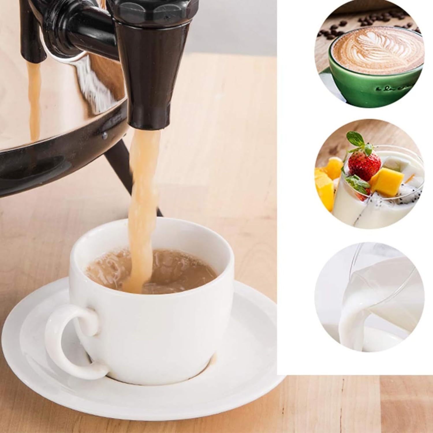 8 L Insulated Drink Dispenser Hot Water Dispenser 2.11 Gallon Stainless Steel Beverage Dispenser Coffee Urns Hot and Cold Drink Dispenser with Pump Spigot for Party Tea, Milk, Water