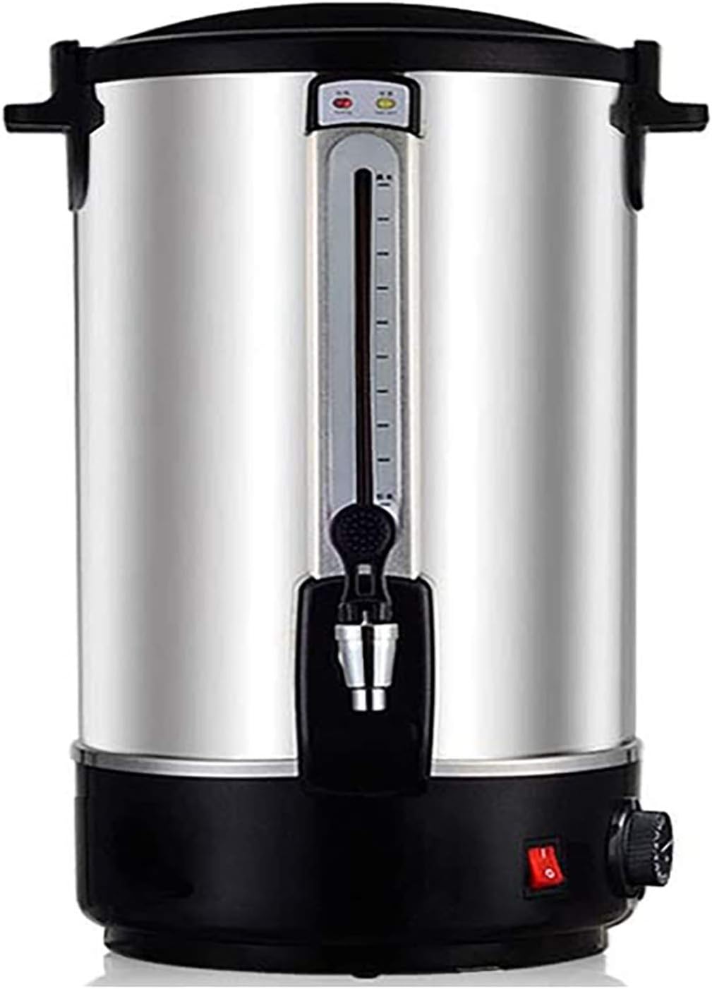 Drink Dispenser Commercial Electric Hot Water Boiler and Warmer Insulated Barrel Double Walled Beverage Dispenser with Spigot for Hot Water Milk Tea Coffee Juice, Home Party Use