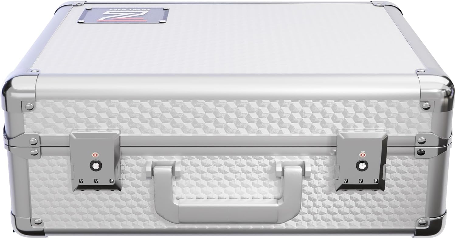 Zion Cases Slab Case XL Graded Card Case; The Original Slab Case for Graded Cards; Fits PSA, BGS, HGA, and CSG Graded Trading Card Slabs; Ideal Travel Storage Solution; (Cubed Silver)
