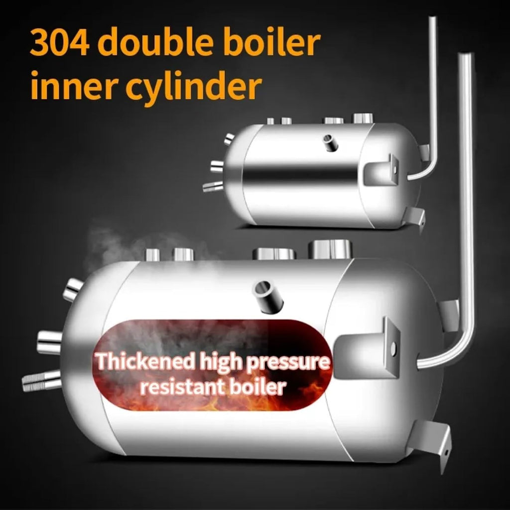 Commercial Intelligent LCD Touch Screen Steam Boiler 50L/H Hot Water Cold Water Milk Foamer Machine (110v Silvery)
